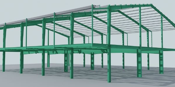 khung nhà xưởng cũ